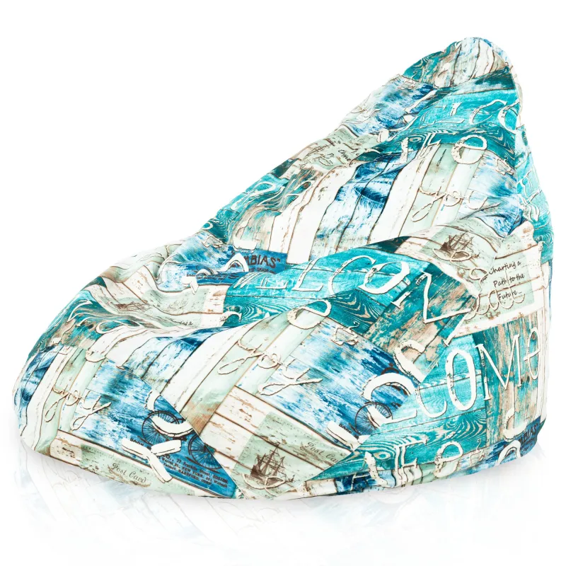 Pouf avec Dossier XXL Drop - Tissu Imprimé Premium – vue 5