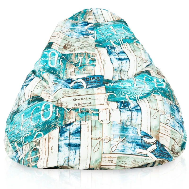 Pouf avec Dossier XXL Drop - Tissu Imprimé Premium – vue 36