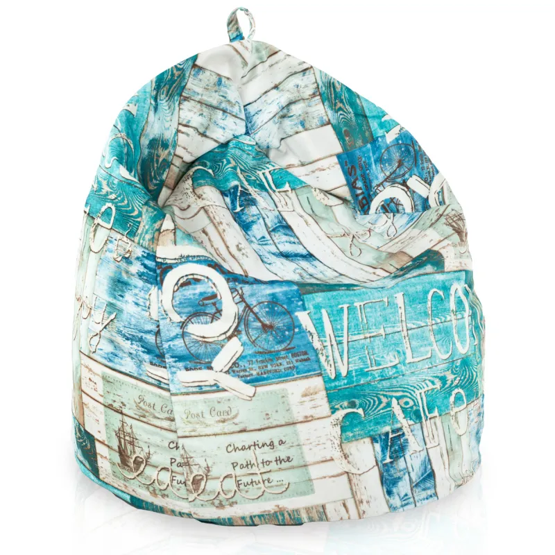 Pouf Poire L pour enfants - Tissu Imprimé Premium – vue 98