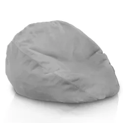 Grand pouf gris, idéal pour se détendre dans le salon ou le jardin