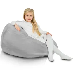 Pouf doux en fausse fourrure, parfait pour les coins lecture ou les chambres d'enfants