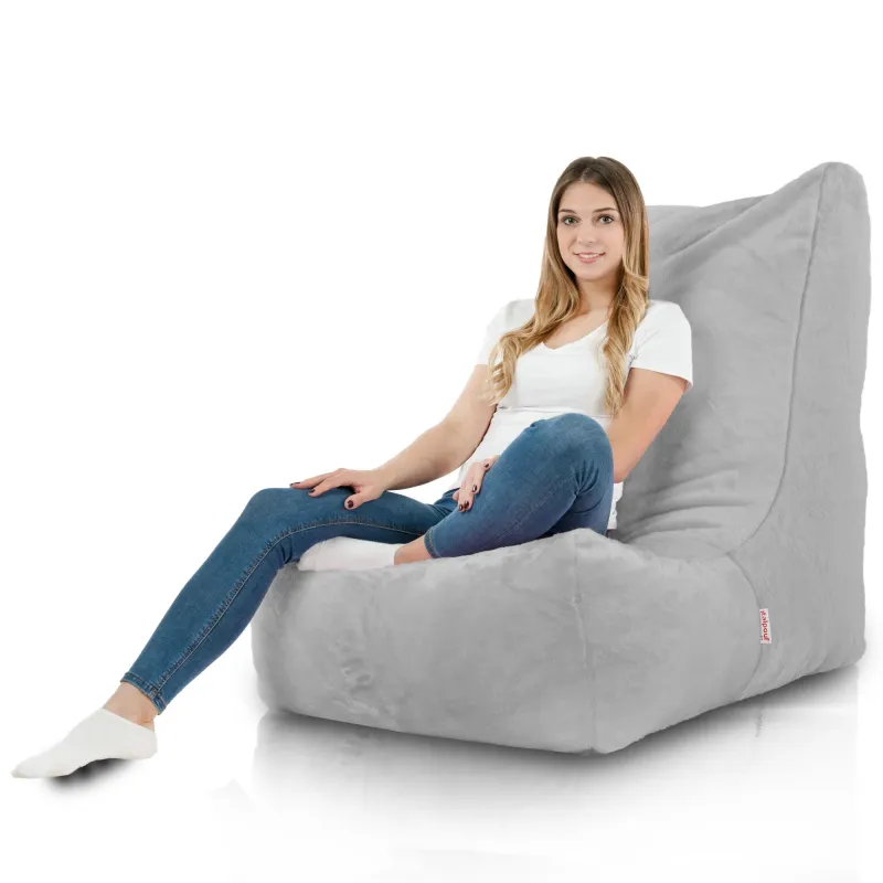 Pouf gris élégant pour un intérieur moderne