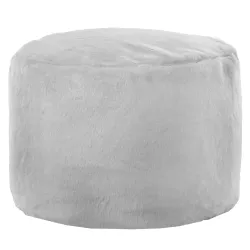 Pouf Rond Cylindre - Fausse Fourrure Yeti - Fausse Fourrure Yeti