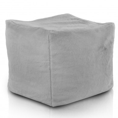 Yeti gris Pouf Cube 
