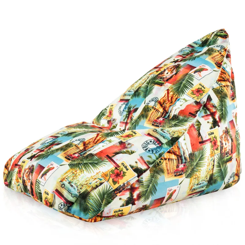 Pouf Poire de Sol XL Bermuda - Tissu Imprimé Premium – vue 15