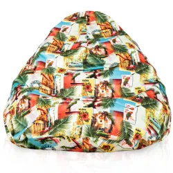 Pouf avec Dossier XXL Drop - Tissu Imprimé Premium – vue 35