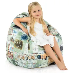 Pouf Poire L pour enfants - Tissu Imprimé Premium – vue 87