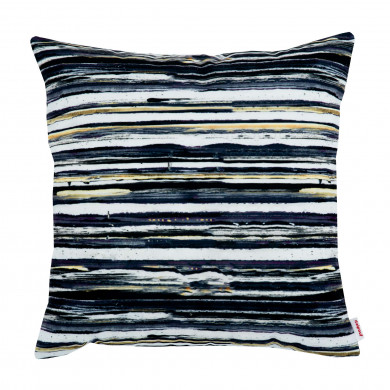 Rayures peintes Peinture sur toile Coussin Carré