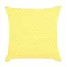 Mèandre blanc et jaune Coussin Carré Extérieur