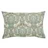 Ornement oriental vert sur tissu texturé Coussin Rectangulaire