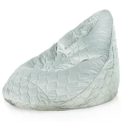 Pouf avec Dossier XXL Drop - Velours Soft