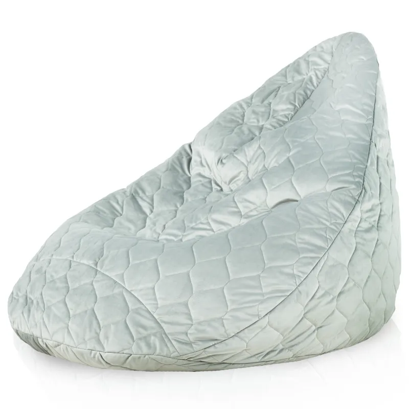 Pouf avec Dossier XXL Drop - Velours Soft – vue 6
