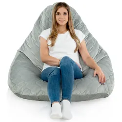 Pouf avec Dossier XXL Drop - Velours Soft – vue 46