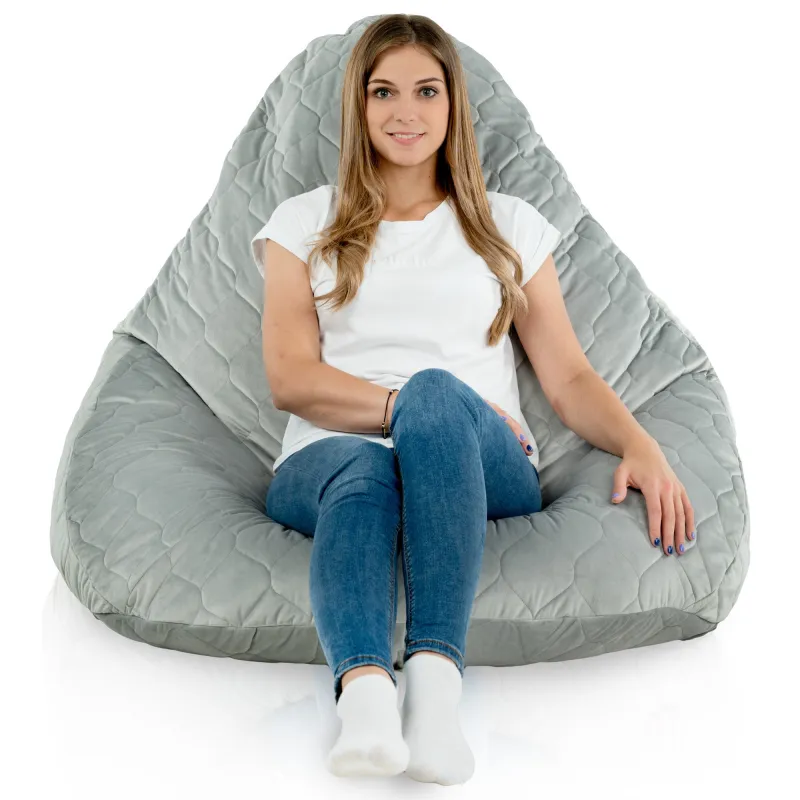 Pouf avec Dossier XXL Drop - Velours Soft – vue 46