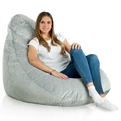 Pouf avec Dossier XXL Drop - Velours Soft – vue 66