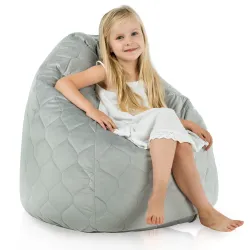 Pouf Poire L pour enfants - Velours Soft – vue 116