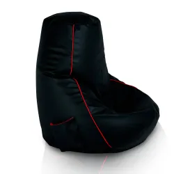 Pouf poire gaming noir - Simili-cuir