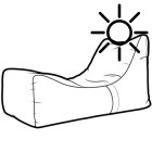 Pouf chaise de jardin