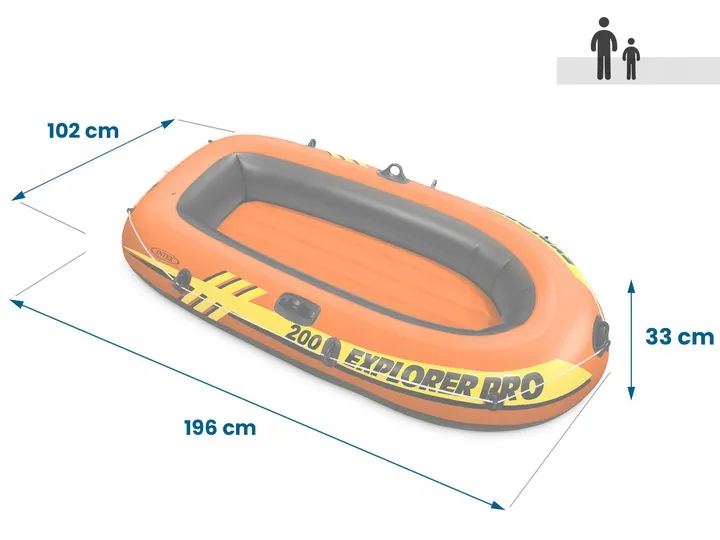 Intex Explorer PRO 200 Bateau Gonflable 196 x 102 x 33 cm 58356 - 4