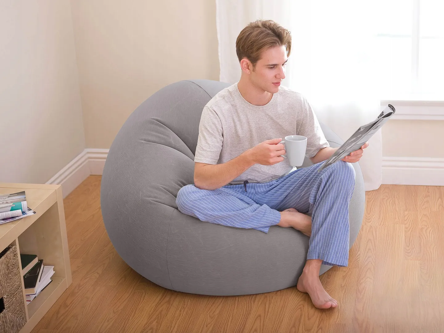 Fauteuil gonflable pouf sac INTEX 68579 - 3