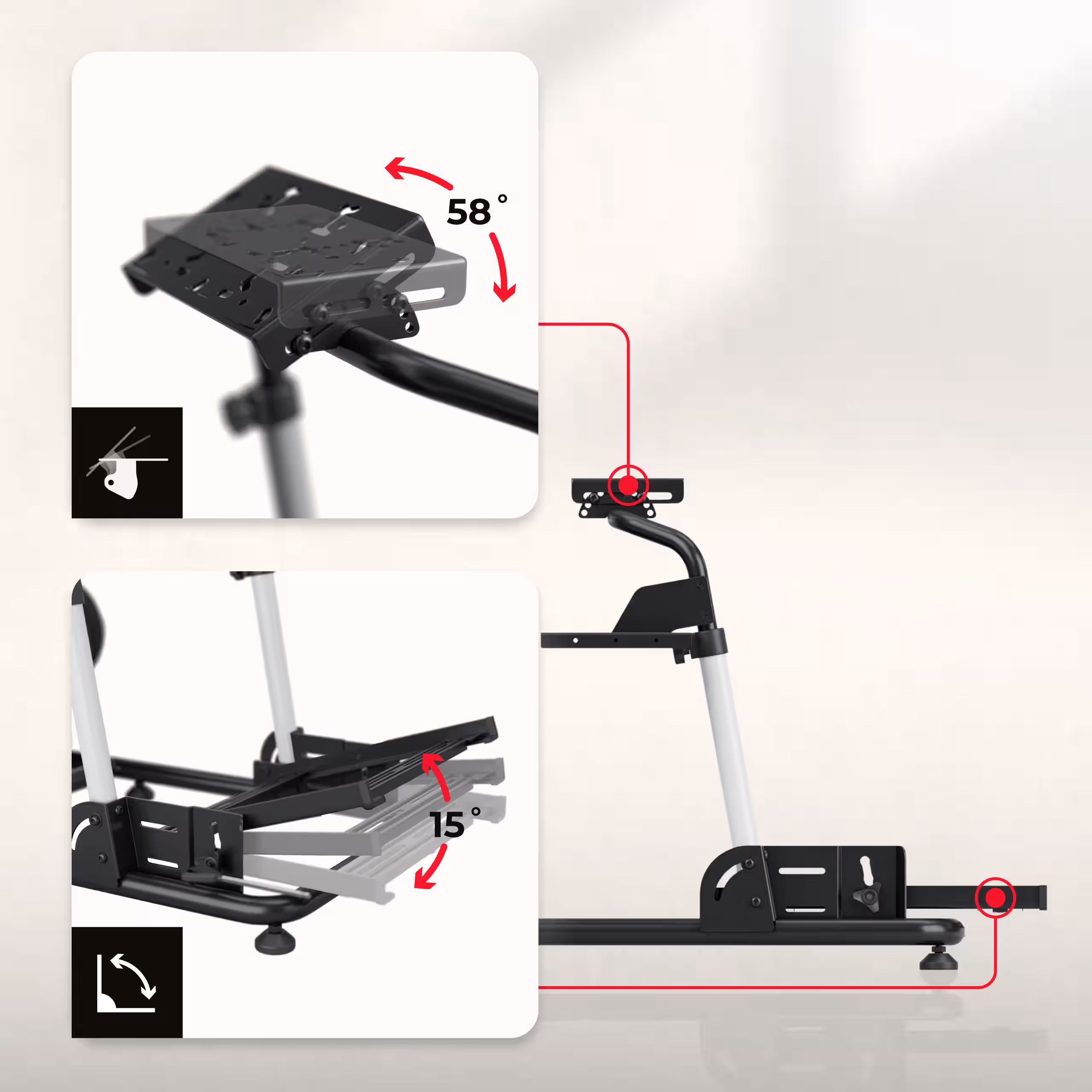 Pour pédales et volant Speed 5.5