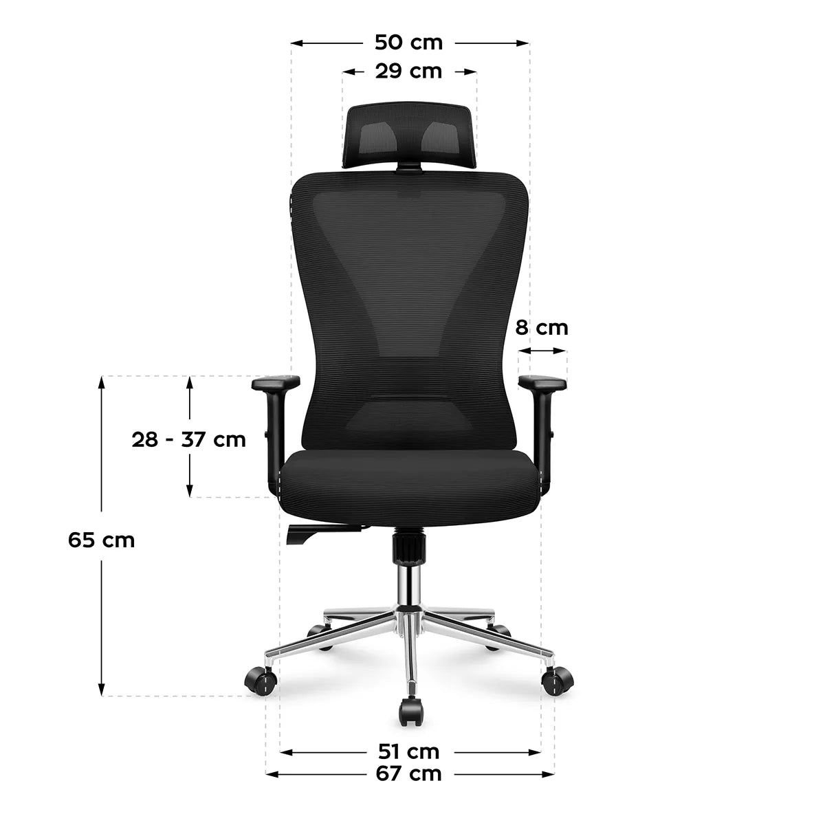 Dimensions du fauteuil Mark Adler Manager 3.5 Black