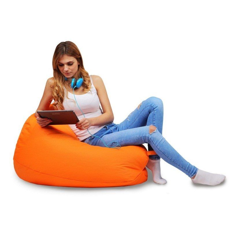 Pouf poire pour enfants en milieu scolaire