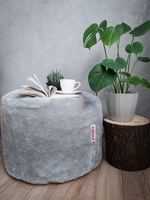 Pouf poire Italpouf en fourrure synthétique douce Yeti