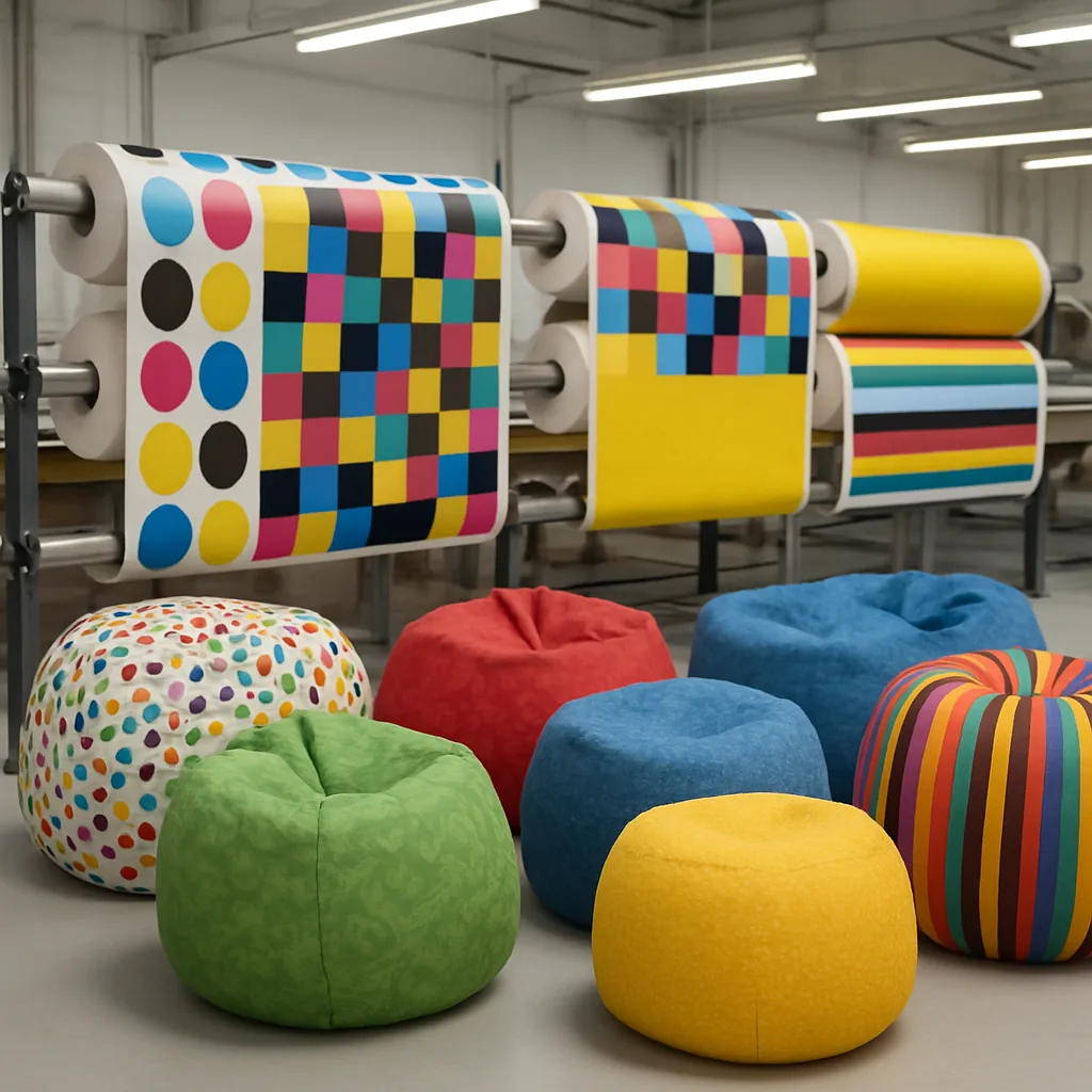 Poufs poire personnalisés — techniques d'impression | Italpouf